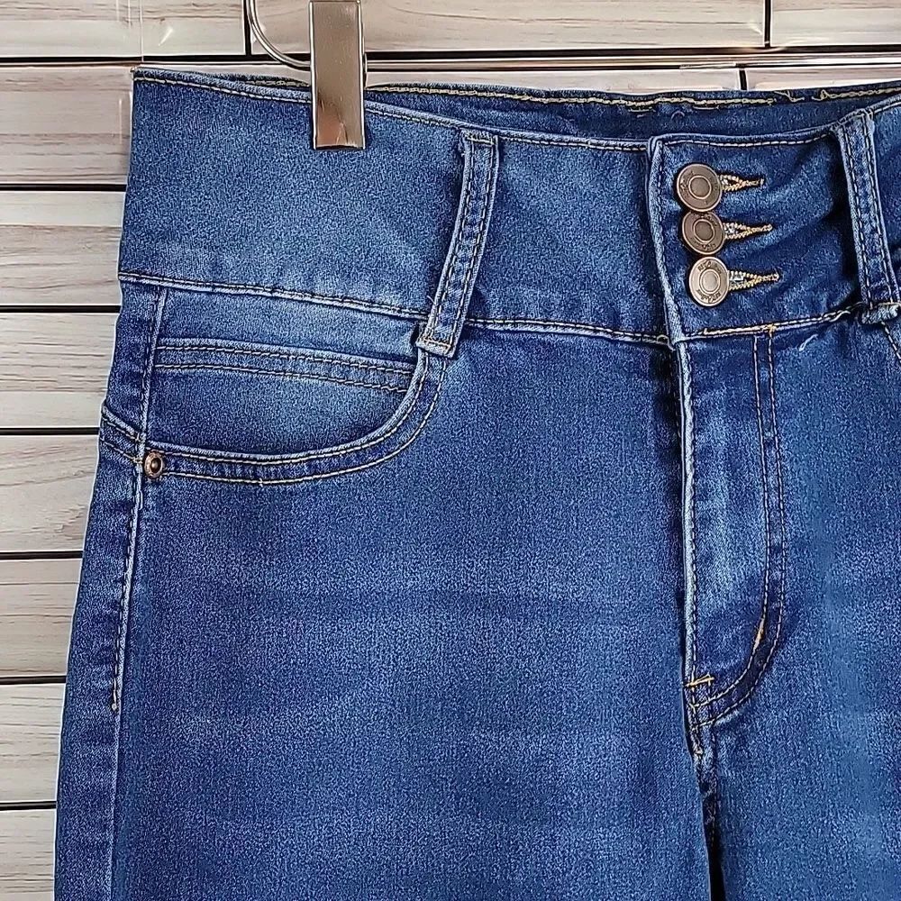 Red Bottoms Juniors blue denim skinny ankle jeans Size 11 - Picture 8 of 16